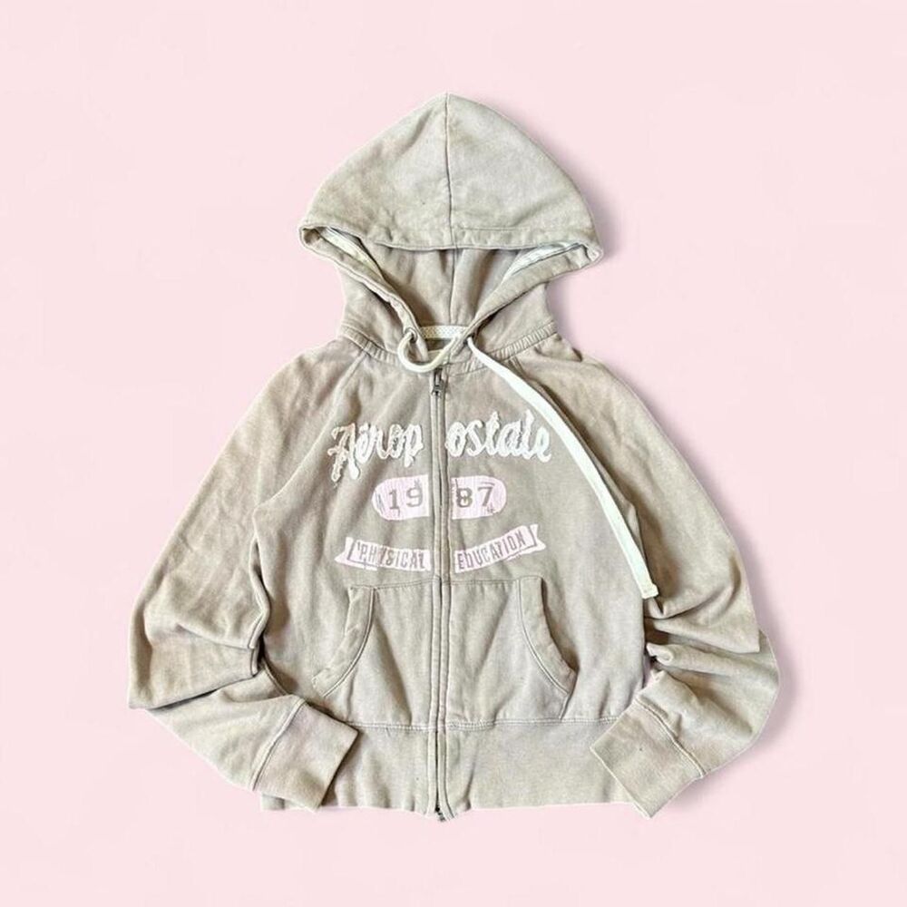 Aeropostale insane women’s vtg y2k cropped fit embroidered hoodie